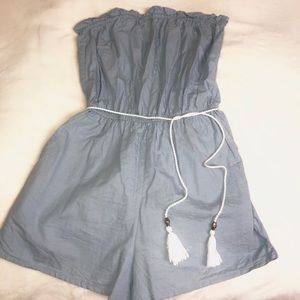 light blue romper